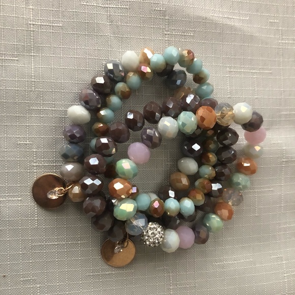 Brand New Handmade 4pc Stretch Bracelet - Picture 3 of 3